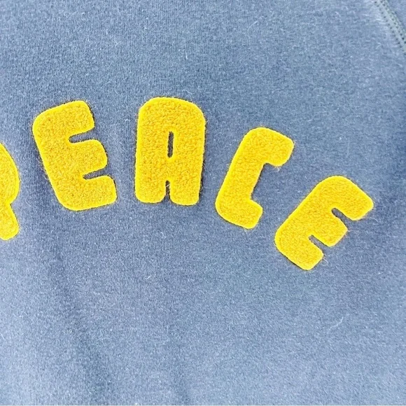 ✅ American Eagle Navy Blue Peace Hippie Sweatshirt LEGGING LENGTH SIZE‎ MEDIUM - Picture 2 of 4